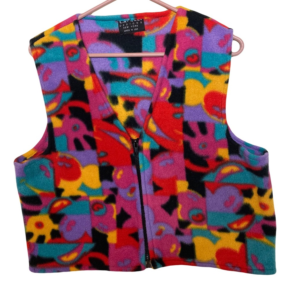 Capelli Vintage Multicolored Fleece Vest